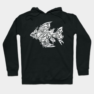 Abstract Tribal Fish Tattoo Hoodie